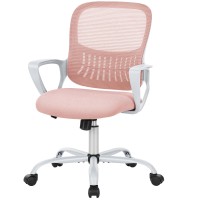 Ergonomic Office Chair, Computer Gaming Chair With Arms, Home Office Desk Chairs With Wheels,Mid-Back Task Rolling Chair With Lumbar Support, Comfy Mesh Swivel Executive Chair