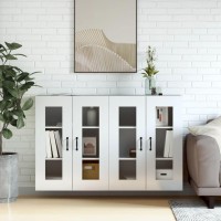 Vidaxl Wall Cabinets 2 Pcs White Gloss Engineered Wood