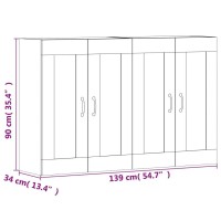 Vidaxl Wall Cabinets 2 Pcs White Gloss Engineered Wood