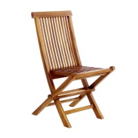 All Things Cedar Td72-22-R Teak Extension Patio Table & Folding Chair Set With Cushions, Red