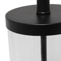 Elegant Designs Enclosed Glass Table Lamp, Black