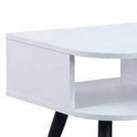 Coffee Table With Melamine Paper Veneer Top And 1 Drawer, White