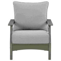Outdoor Lounge Chair With Slatted Design And Cushions, Set Of 2, Gray