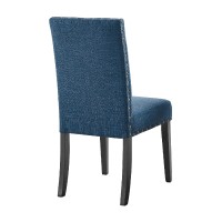 38 Inch Dining Chair With Nailhead Trim, Set Of 2, Blue