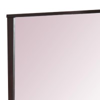 Fang 50 Inch Rectangular Dresser Mirror, Wood Frame, Dark Cherry Brown