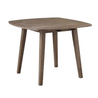 Moe 21 Inch Wood Dining Table, 2 Drop Leaves, Brushed Brown