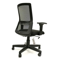 Cavilusa | Moov Light Office Chair - Ergonomic High-Back Desk Chair, Breathable Mesh & Fabric Computer Chair - Adjustable Lumbar Support, Chair Height & Arms - Black