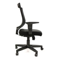 Cavilusa | Air Office Chair - Ergonomic Mid-Back Desk Chair, Breathable Mesh & Fabric Computer Chair - Lumbar Support, Adjustable Chair Height & Arms