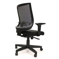 Cavilusa | Air Office Chair - Ergonomic Mid-Back Desk Chair, Breathable Mesh & Fabric Computer Chair - Lumbar Support, Adjustable Chair Height & Arms