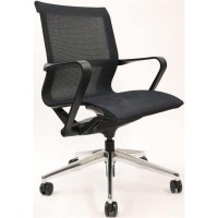 Cavilusa | Aura Mid-Back Office Chair - Ergonomic Desk Chair, Breathable All Mesh Computer Chair - Lumbar Support, Adjustable Chair Height, Fixed Arms & Tilt Lock