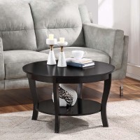 American Heritage Round Coffee Table with Shelf