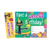 Edupress Pete The Cat Groovy Birthday Bookmark Awards (EP60327), Multi