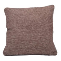 storeindya Store Indya Throw Pillow Cover 100% Cotton (Brown- Piping Borders)