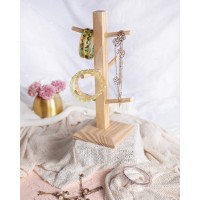 Wooden Multi Purpose Display Stand Tea Coffee Mug Cup Jewelry Tree Rack Holder 6 Hook Peg Hanging