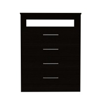 Mullen 2 Piece Bedroom Set, Drawer Dresser + Drawer Dresser, Black Pine(D0102H2Bcwa)