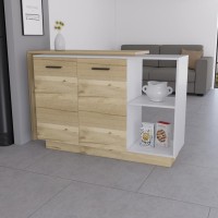Aspen Kitchen Island Two Concealed Shelves Three Divisions(D0102H2R0Hy)