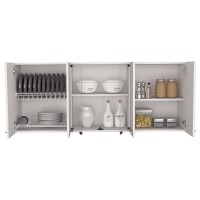 Yuma 150 Wall Cabinet Two Close Cabinets Two Open Shelves(D0102H2R0Jy)
