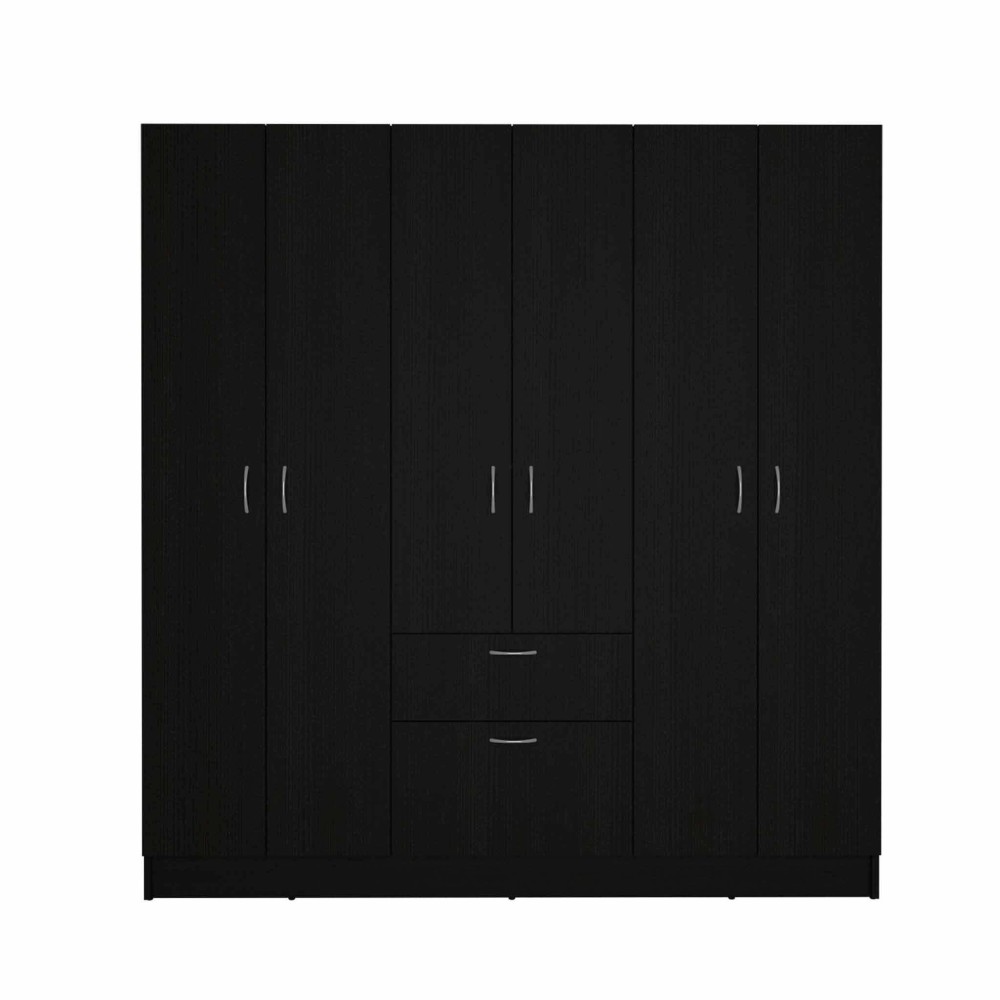 Guajira Six Door Armoire Three Cabinets Hidden Drawer Shoes(D0102H2Rlwg)