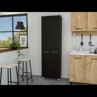 Pensacola Double Door Pantry Cabinet Five Interior Shelve(D0102H2Rlyv)