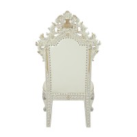 Acme Adara Side Chair (Set-2) Pearl White Pu & Antique White Finish Dn01230(D0102H5968J)