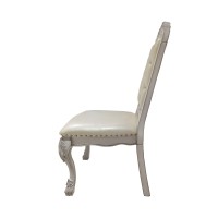 Acme Dresden Side Chair (Set-2) In Fabric & Bone White Finish Dn01701(D0102H59Ypx)