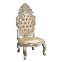 Acme Sorina Side Chair (Set-2) Pu & Antique Gold Finish Dn01209(D0102H59Zu8)