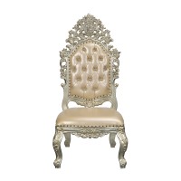 Acme Sorina Side Chair (Set-2) Pu & Antique Gold Finish Dn01209(D0102H59Zu8)