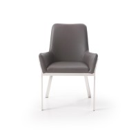Robin Modern Grey Bonded Leather Dining Chair(D0102H5Aza2)