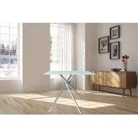 36 Square Frosted Tempered Glass Table(D0102H5I1Tx)
