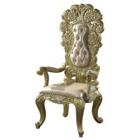 Acme Cabriole Arm Chair (Set-2) Gold Finish Dn01484(D0102H5Iqmt)