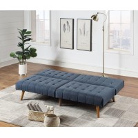 Adjustable Sofa In Black Faux Leather(D0102H5L4Hp)