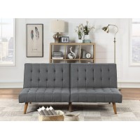 Adjustable Sofa In Black Faux Leather(D0102H5L4X6)