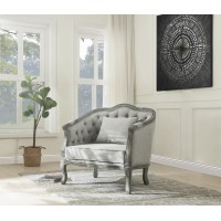 Acme Samael Chair Wpillow, Gray Linen & Gray Oak Finish Lv01163(D0102H5Lemx)