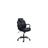 Office Chair In Black Faux Leather(D0102H5Ln46)