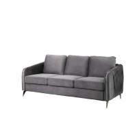 Hathaway Gray Velvet Modern Chic Sofa Couch(D0102H5Lnp6)