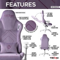 Techni Sport Tsf45C Velvet Memory Foam Gaming Chair Purple(D0102H5Qat6)