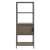 Darley 3-Shelf Bookcase With Storage Cabinet(D0102H5Sf8T)