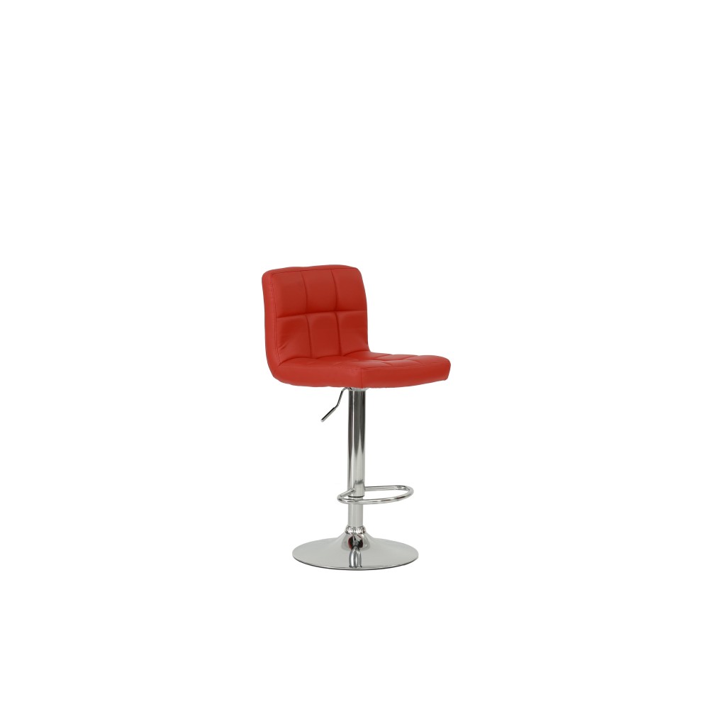 Bar Stool In Red, Chrome(D0102H5Sfwp)