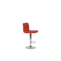 Bar Stool In Red, Chrome(D0102H5Sfwp)