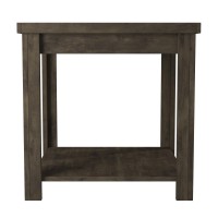 Bridgevine Home 24 Fully Assembled Brown Solid Wood Side Table(D0102H5T4F8)