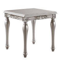 Acme Pelumi End Table Platinum Finish Lv01116(D0102H716Z6)