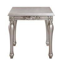 Acme Pelumi End Table Platinum Finish Lv01116(D0102H716Z6)