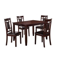 5 Piece Dark Brown Dining Room Set(D0102H71Bcj)