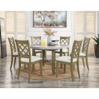 Acme Karsen Dining Table Wmarble Top Marble Top & Rustic Oak Finish Dn01449(D0102H71Fnx)