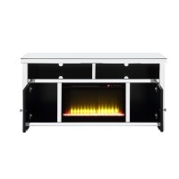 Acme Noralie Tv Stand Wfireplace Mirrored & Faux Diamonds Lv00318(D0102H71Fuj)