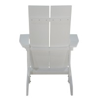 Key West Outdoor Plastic Wood Adirondack Chair, Patio Chair For Deck, Backyards, Lawns, Poolside, And Beaches, Weather Resistant, And Waterproof, White(D0102H73Uw8)