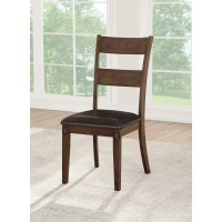 Acme Nabirye Side Chair (Set-2) In Pu & Dark Oak 73162(D0102H7C05T)