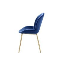 Acme Chuchip Side Chair (Set-2) In Blue Velvet & Gold 72947(D0102H7C0C8)