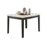 Acme Furniture Nolan Counter Height Table, White Marble/Salvage Dark Oak
