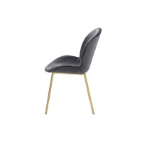 Acme Chuchip Side Chair (Set-2) In Gray Velvet & Gold 72948(D0102H7C0Lp)